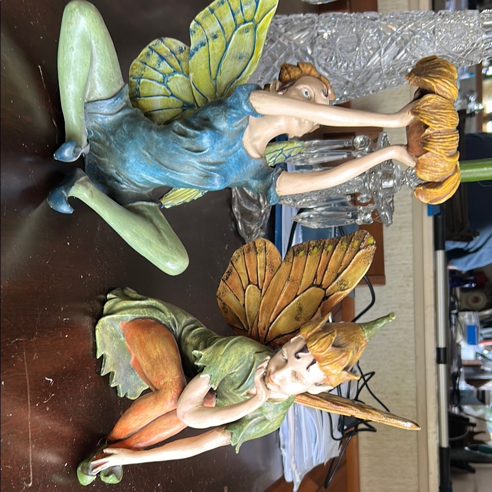 Colorful Fairy Figurines Set - 9” - 11” tall